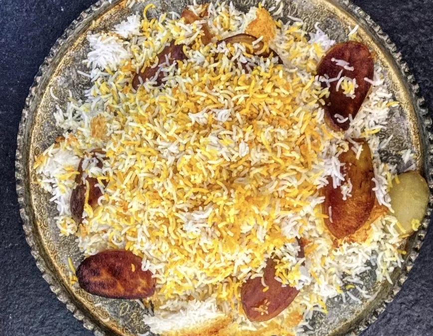 Riz au safran avec Tahdig