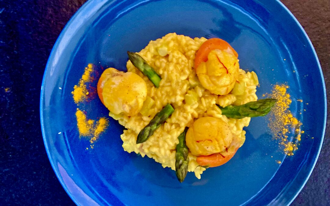 Risotto au safran et Saint-Jacques