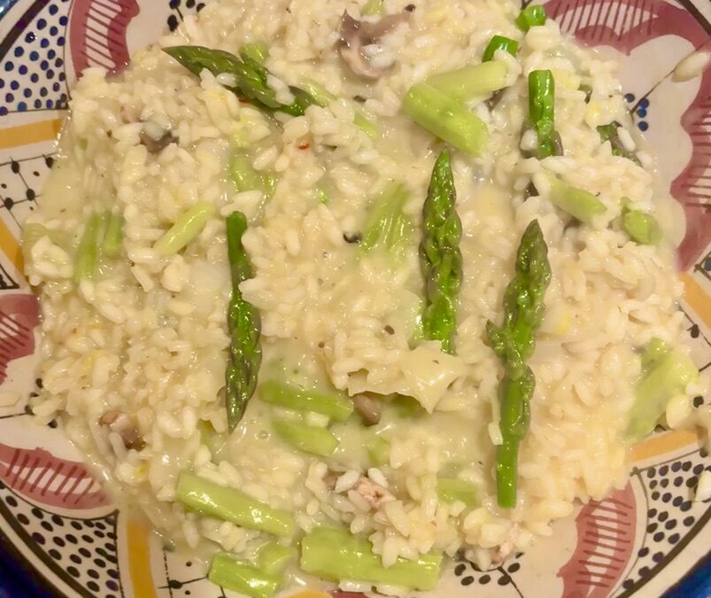 Risotto crémeux aux asperges et au safran